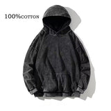 100% Cotton Black Acid Hoodies