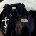 Goth Zip Up Hoodies