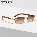 CATERSIDE Blue Gradient Metal Sunglasses