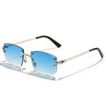 CATERSIDE Blue Gradient Metal Sunglasses