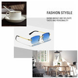 CATERSIDE Blue Gradient Metal Sunglasses