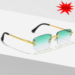 CATERSIDE Blue Gradient Metal Sunglasses