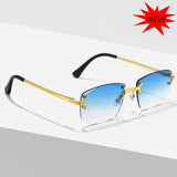 CATERSIDE Blue Gradient Metal Sunglasses