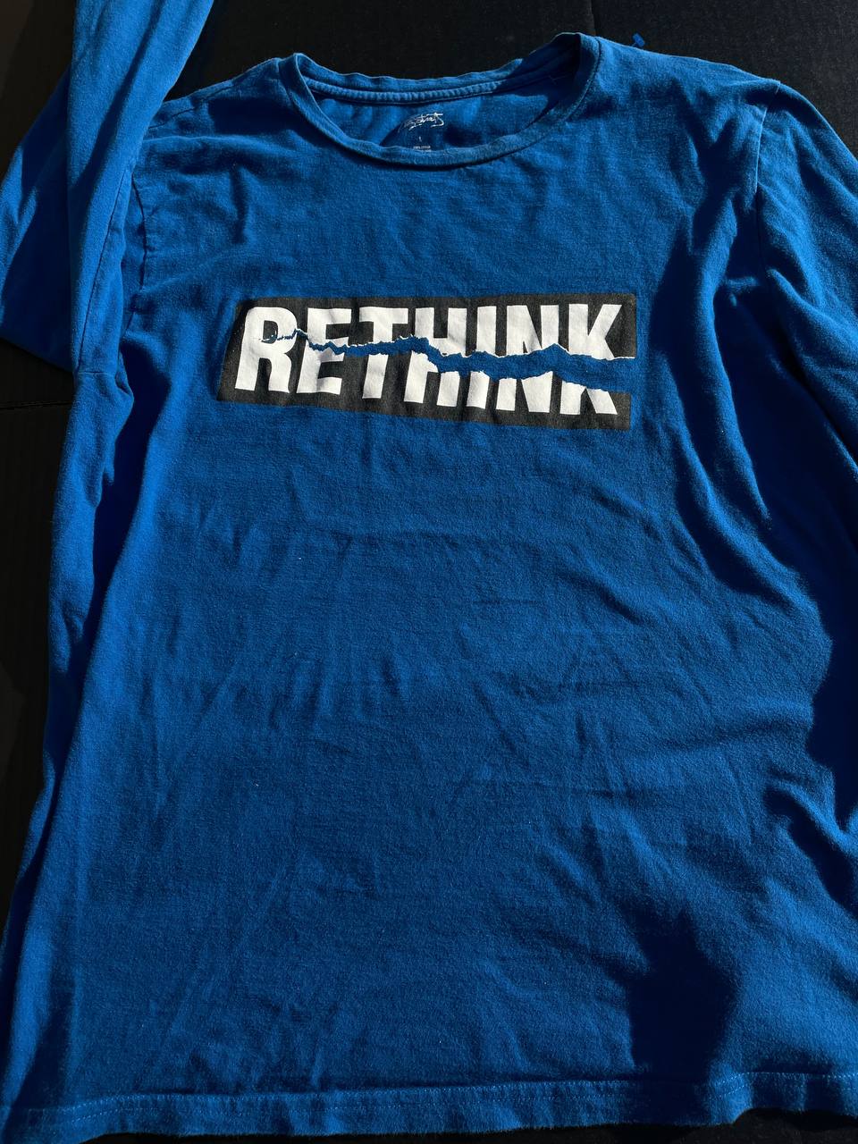 "Rethink" Large Blue Shirt