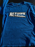 "Rethink" Large Blue Shirt