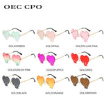 Rimless Heart Shape Sunglasses