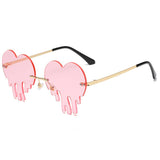 Rimless Heart Shape Sunglasses