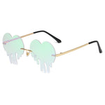 Rimless Heart Shape Sunglasses