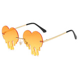 Rimless Heart Shape Sunglasses