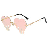 Rimless Heart Shape Sunglasses