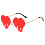 Rimless Heart Shape Sunglasses